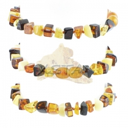Multi amber bracelet with screw clasp